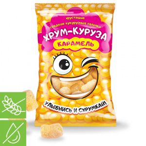 Кукурузные палочки "Хрум-куруза" со вкусом карамели 80г*15 Кукурузные палочки "Хрум-куруза" со вкусом карамели 80г*15