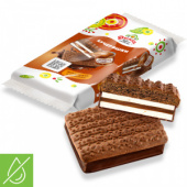 Печенье глазированное "Кучеряшки" суфле-вареная сгущенка 255г*16, цв.пл.